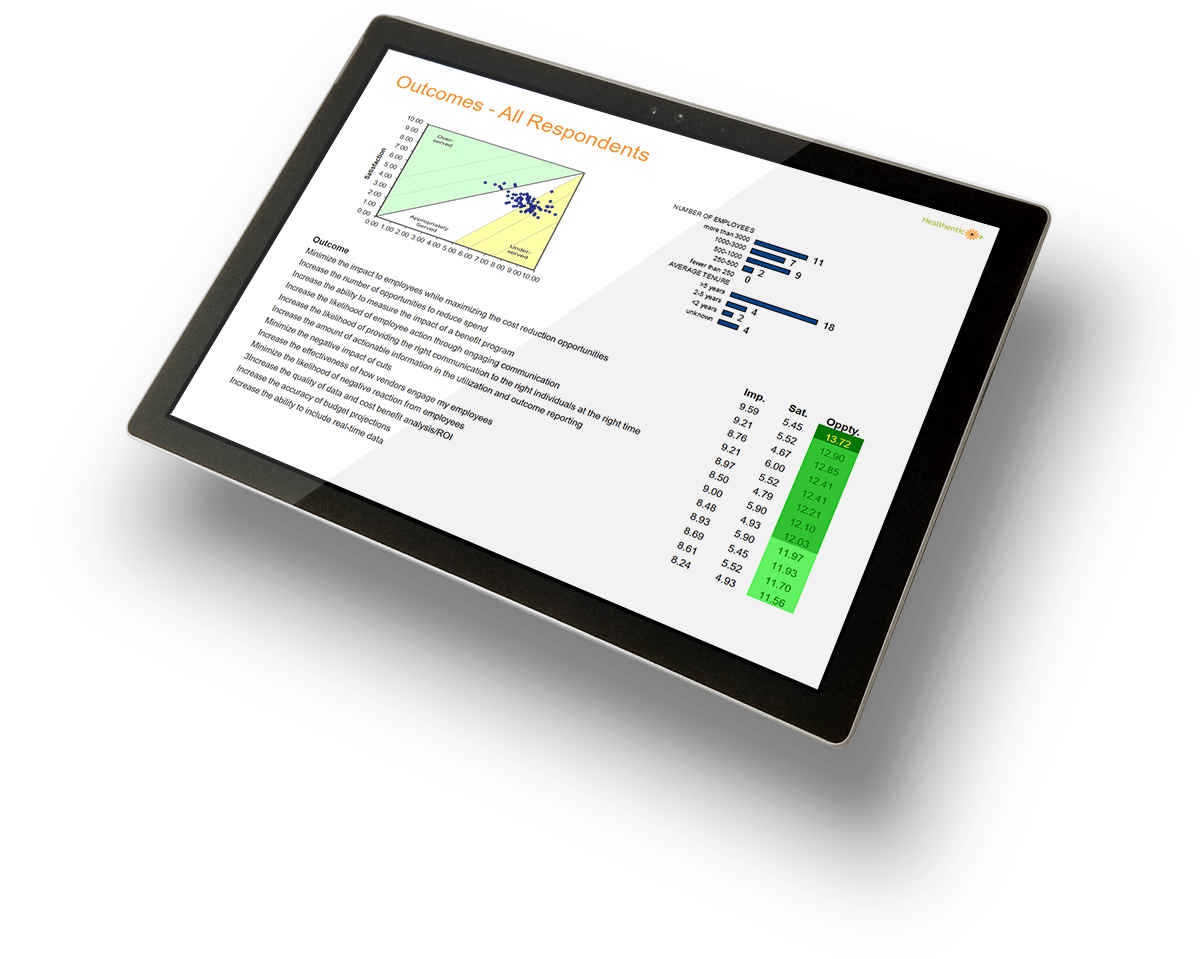 Image of a research report on a tablet.